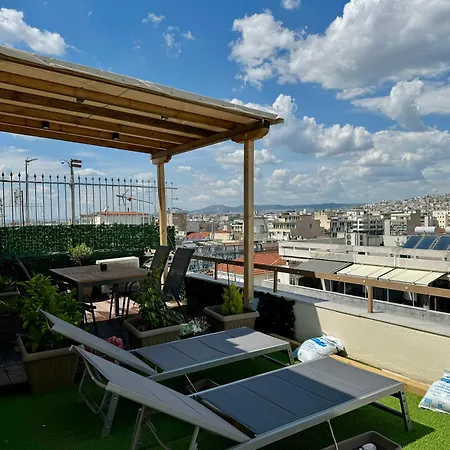 Rooftop Mini Suite-roof Deck-sunbeds-city View * Thessaloniki